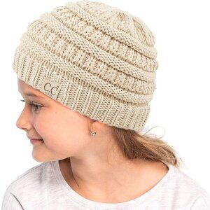 C.C. Exclusives Kids Beanie Ages 2-5 Warm Chunky Thick Stretchy Knit Slouch Hat